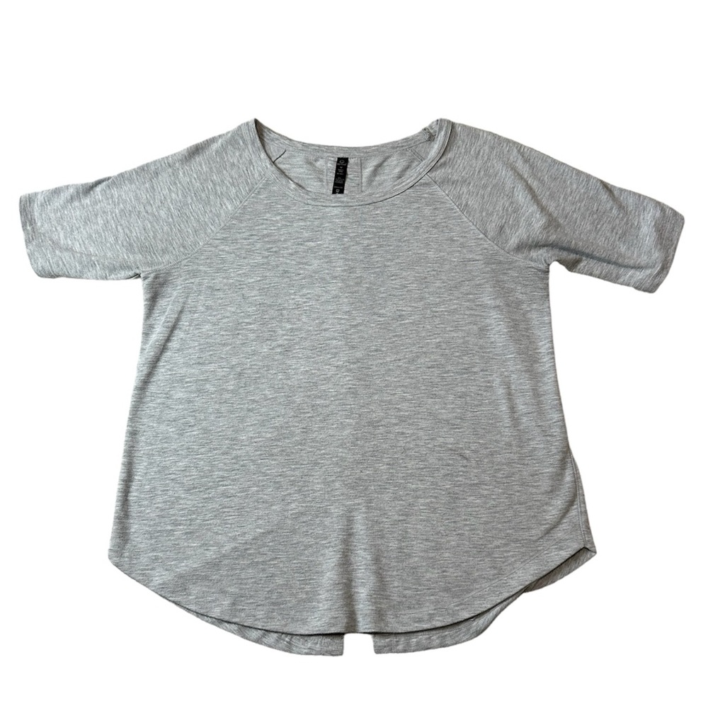 90 Degree By Reflex Short Sleeve Sweater Shirt Size Medium Gray Top